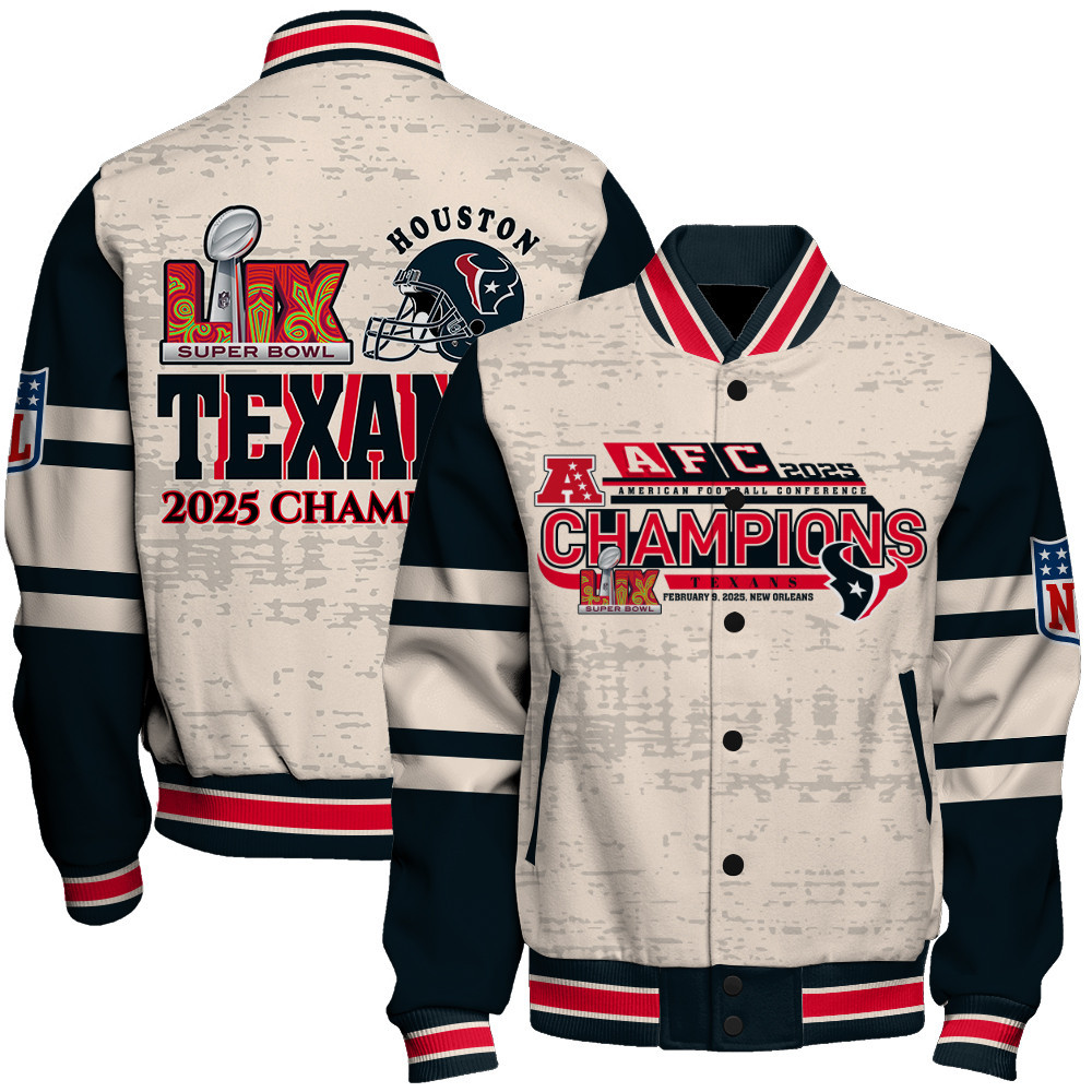 Houston Texans Super Bowl 2025 Wear The Legacy Varsity Jacket