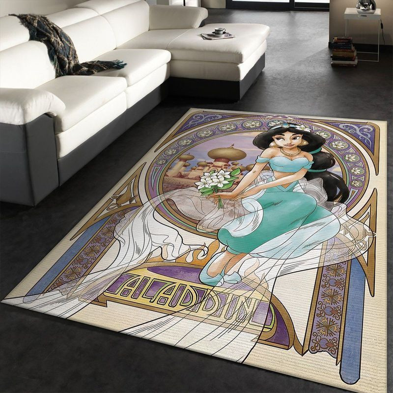 Aladdin Princess Jasmine Disney Movies Area Rug Living Room Rug Home Decor Floor Decor