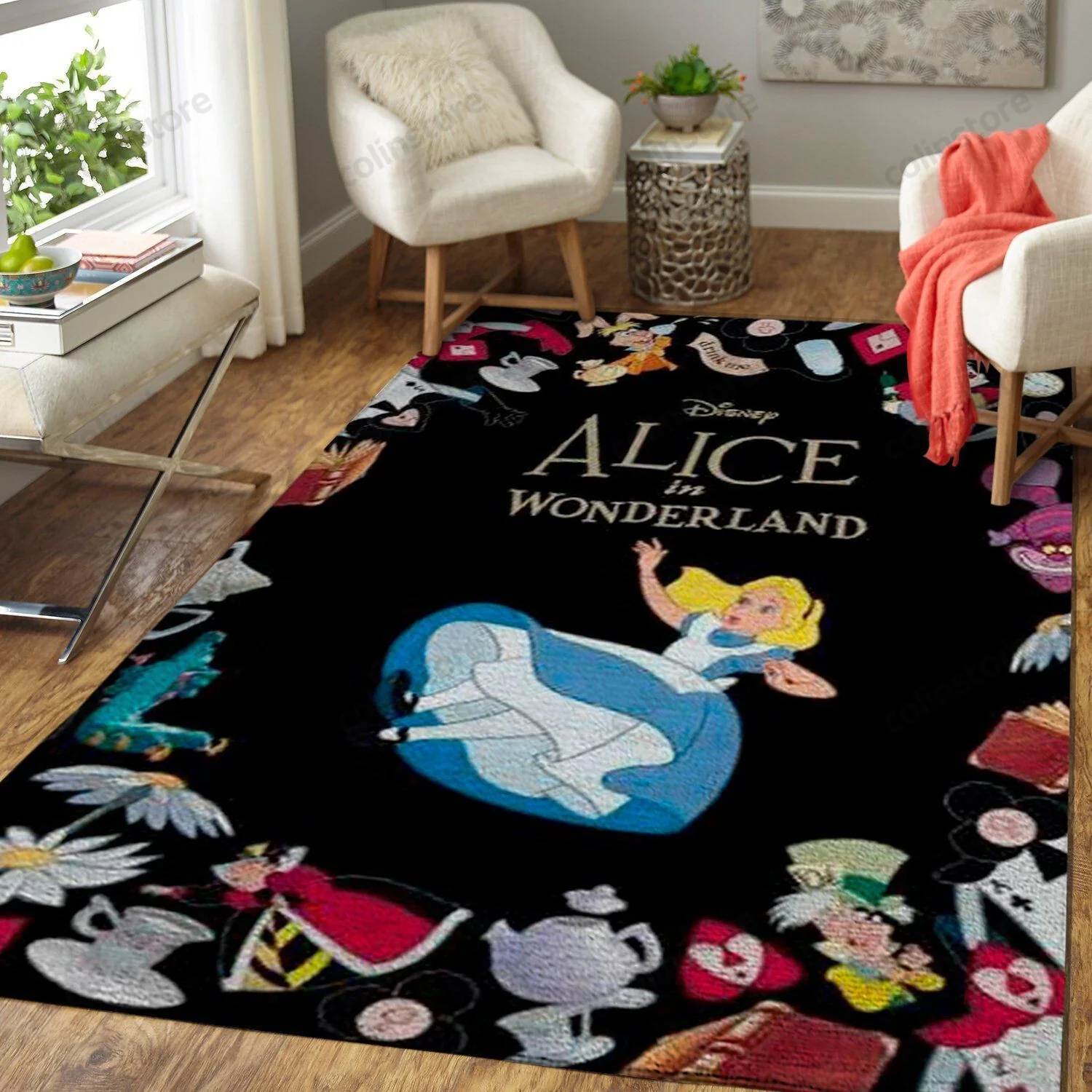 Alice In Wonderland Area Rug Disney Rugs Rug Regtangle Carpet Floor Decor Home Decor