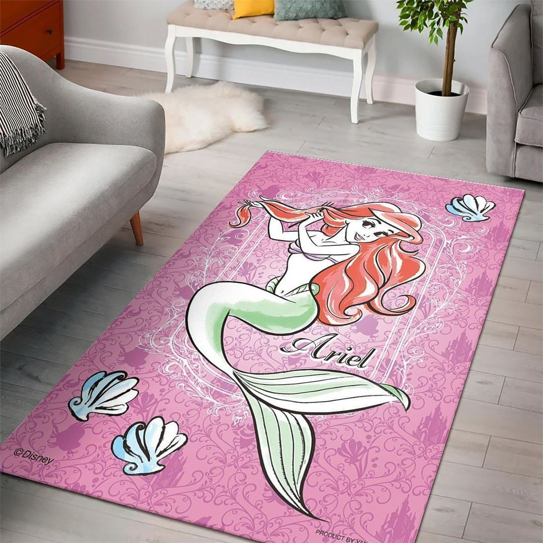 Ariel Disney Princess Characters Disney Movies 4 Area Rug Living Room And Bed Room Rug Gift Us Decor
