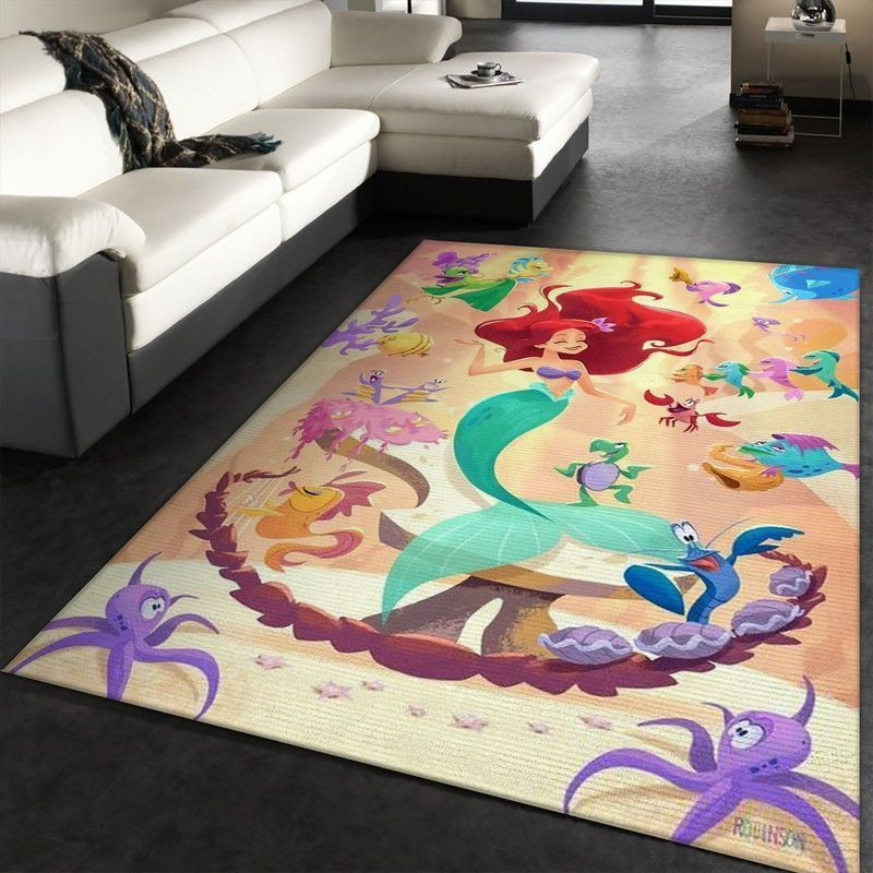 Ariel Disney Princess Characters Disney Movies  Area Rug Living Room And Bed Room Rug Gift Us Decor