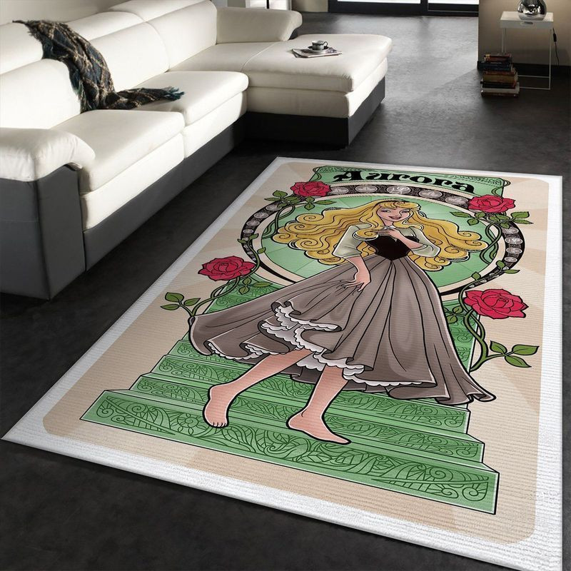 Aurora Disney Princess Characters Disney Movies Area Rug Living Room Rug Home Decor Floor Decor