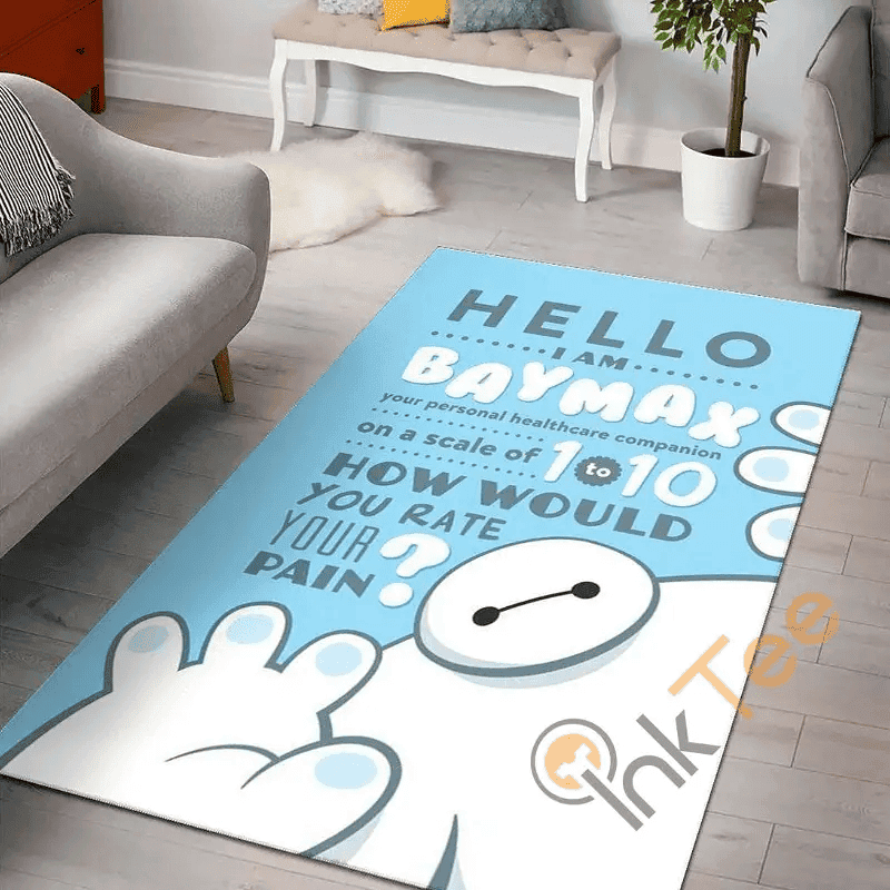 Baymax Big Hero 6 Disney Movies Coloring World Mickey Lover Rug