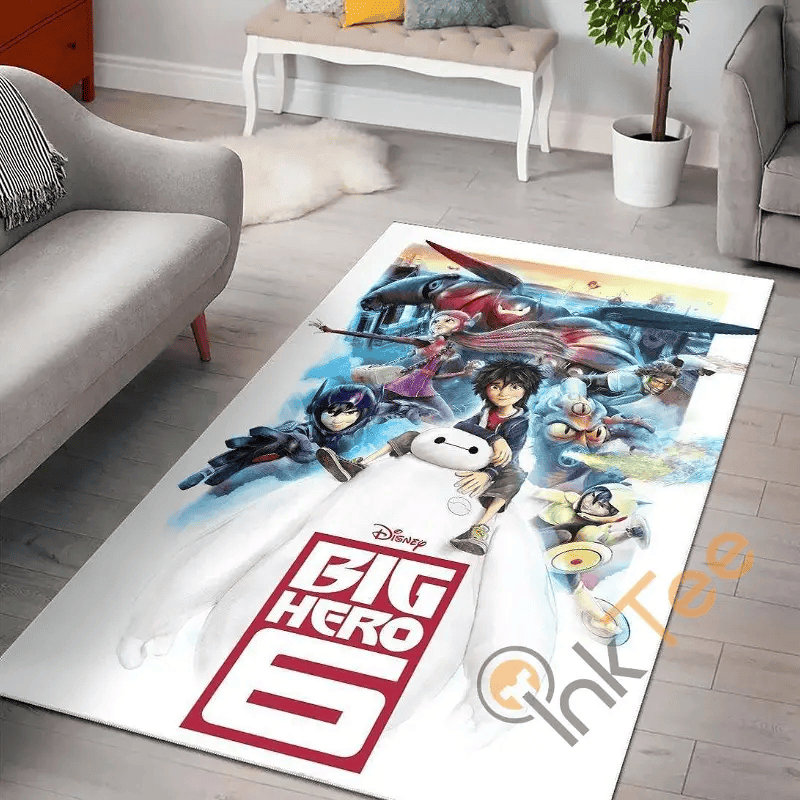 Baymax Big Hero 6 Disney Movies Living Room Carpet Floor Decor Fashion Brand Rug