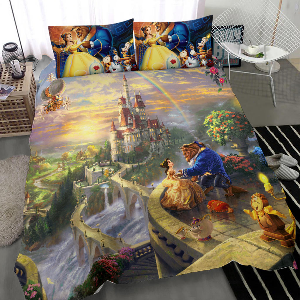 Beast And The Beauty - Disney Princess - Disney Bedding Set - Disney Gift -Unique Gift