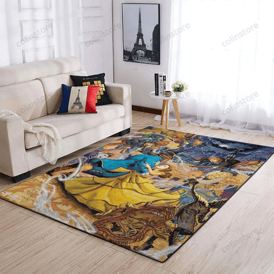 Beauty And The Beast Area Rug Living Room Rug Home Decor Disney Movie Ofd 191010