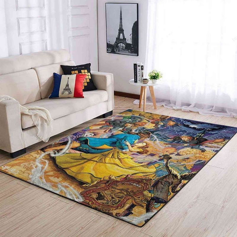 Beauty And The Beast Disney 5 Area Rug Carpet Living Room And Bedroom Rug Family Gift Us Decor