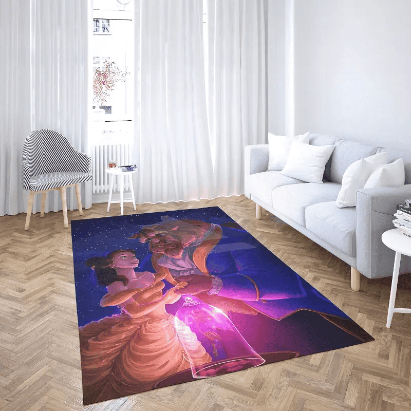 Beauty And The Beast Disney Belle Princess Sku 03 Decorative Floor Rug