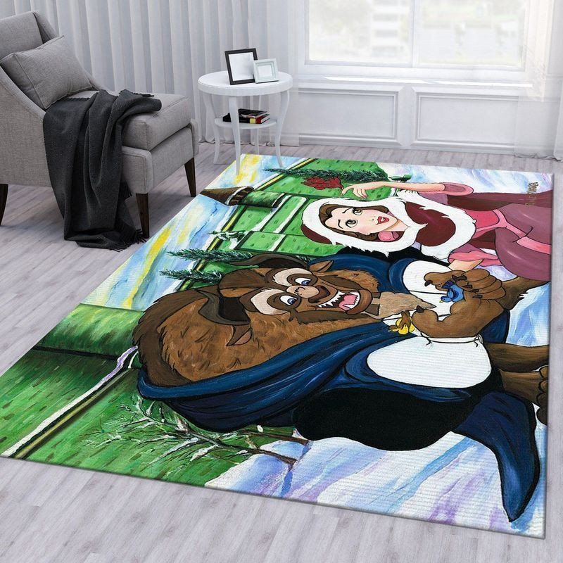 Beauty and the Beast Something Sweet Disney Area Rug Living Room And Bed Room Rug Gift Us Decor