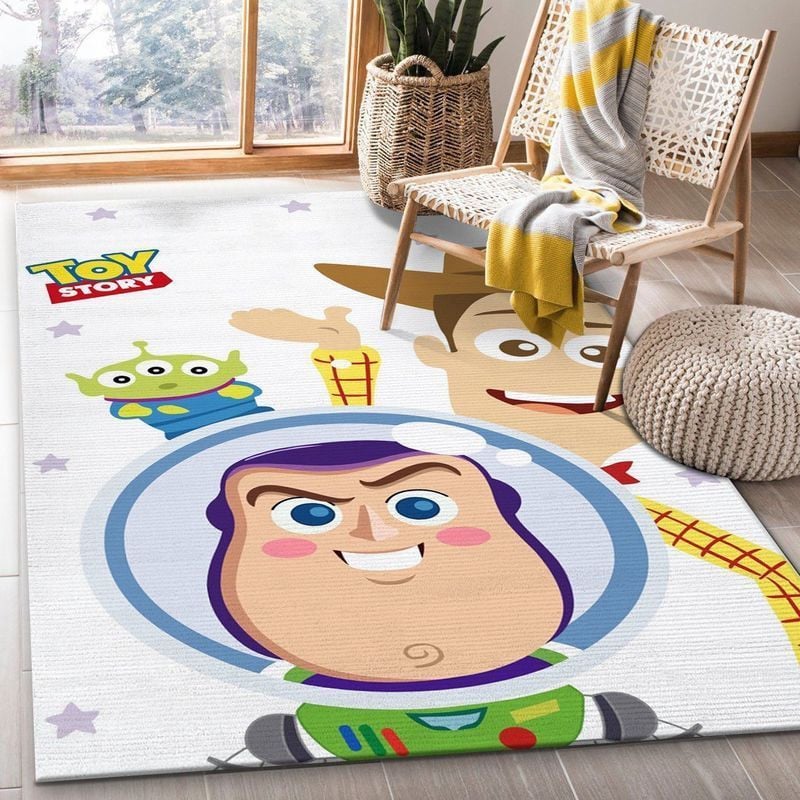 Buzz Lightyear And Woody Toy Story Disney Movies Area Rug Living Room And Bed Room Rug Gift Us Decor