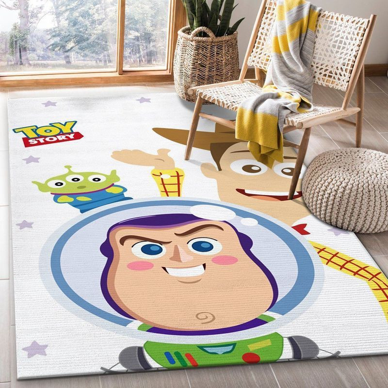 Buzz Lightyear And Woody Toy Story Disney Movies Area Rug Living Room And Bed Room Rug Gift Us Decor