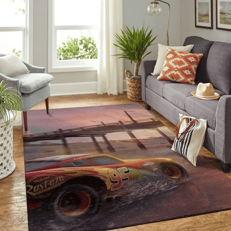 Cars-disney Movie Living Room Area No5790 Rug