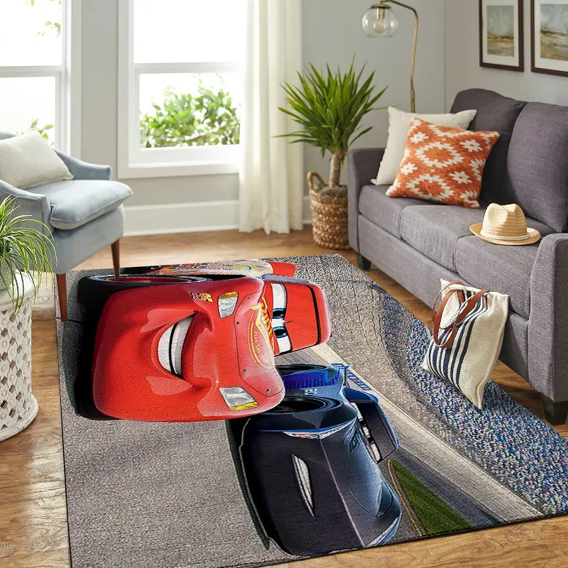 Cars-disney Movie Living Room Area No5792 Rug