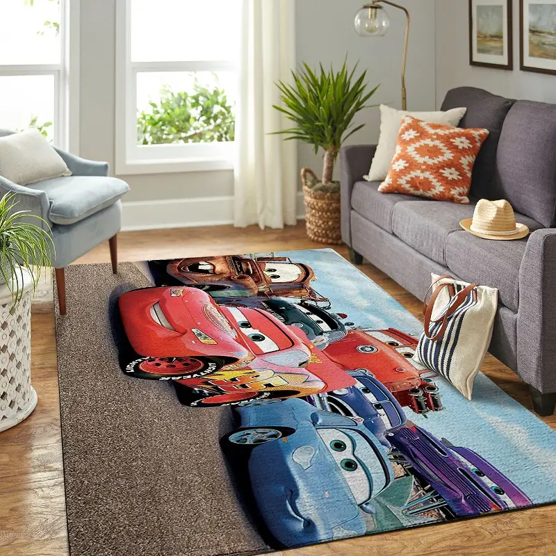 Cars-disney Movie Living Room Area No5795 Rug