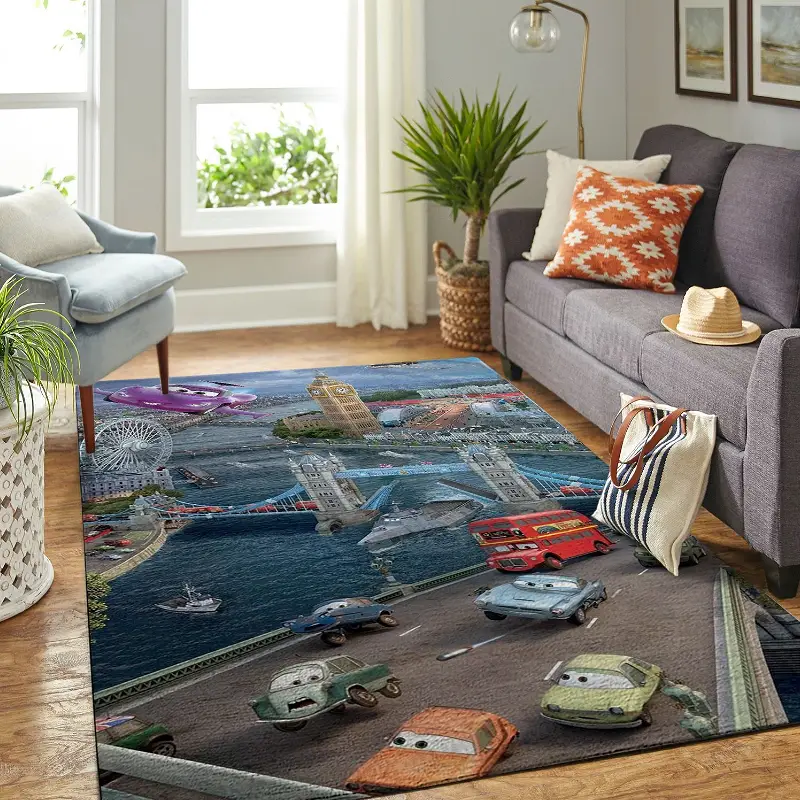 Cars-disney Movie Living Room Area No5797 Rug