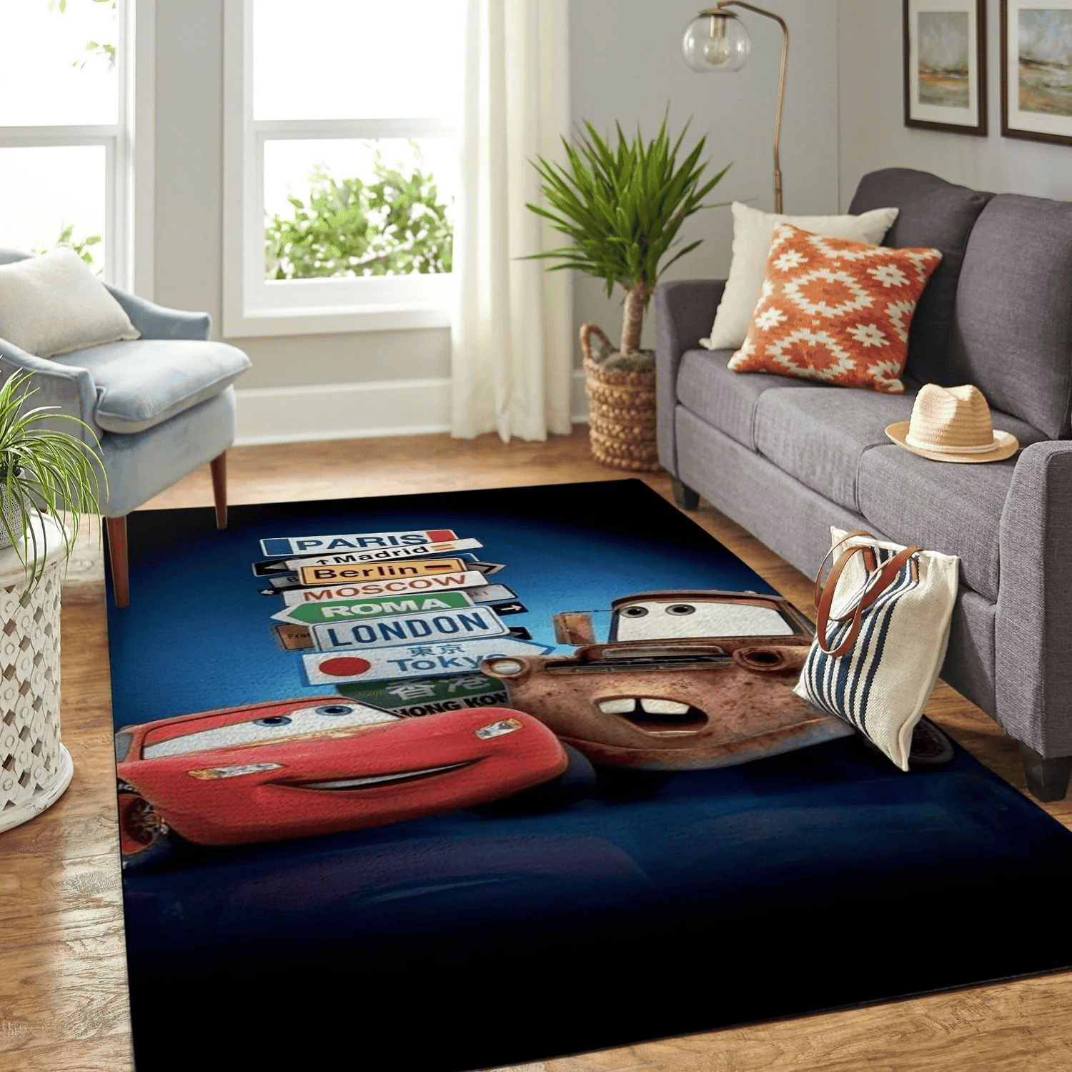 Cars-disney Movie Living Room Area Rug v2