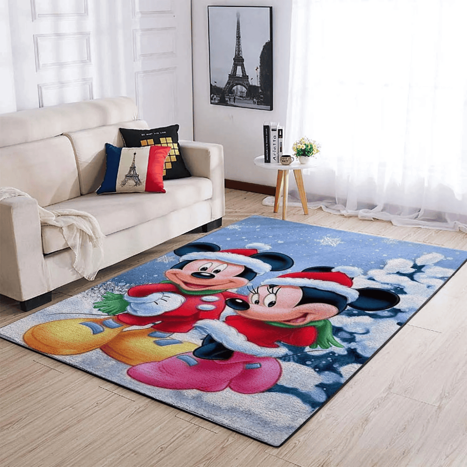 Christmas Disney Movie Minnie Mickey Mouse Area Limited Edition Rug