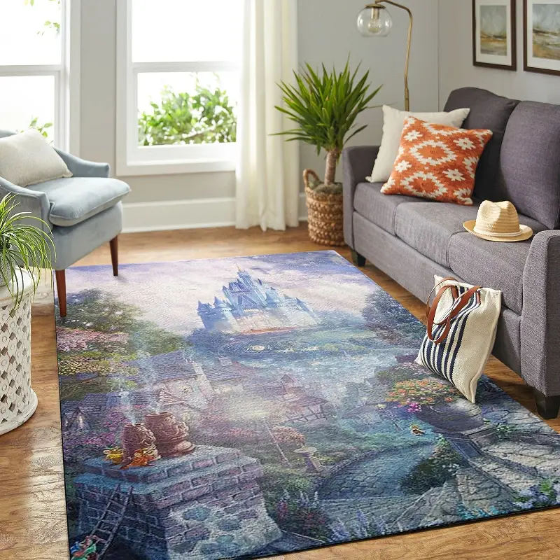 Cinderella Disney Castle Living Room Area No5809 Rug