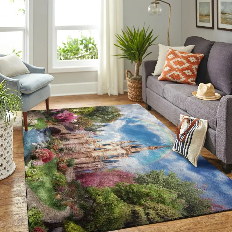Cinderella Disney Castle Living Room Area No5996 Rug