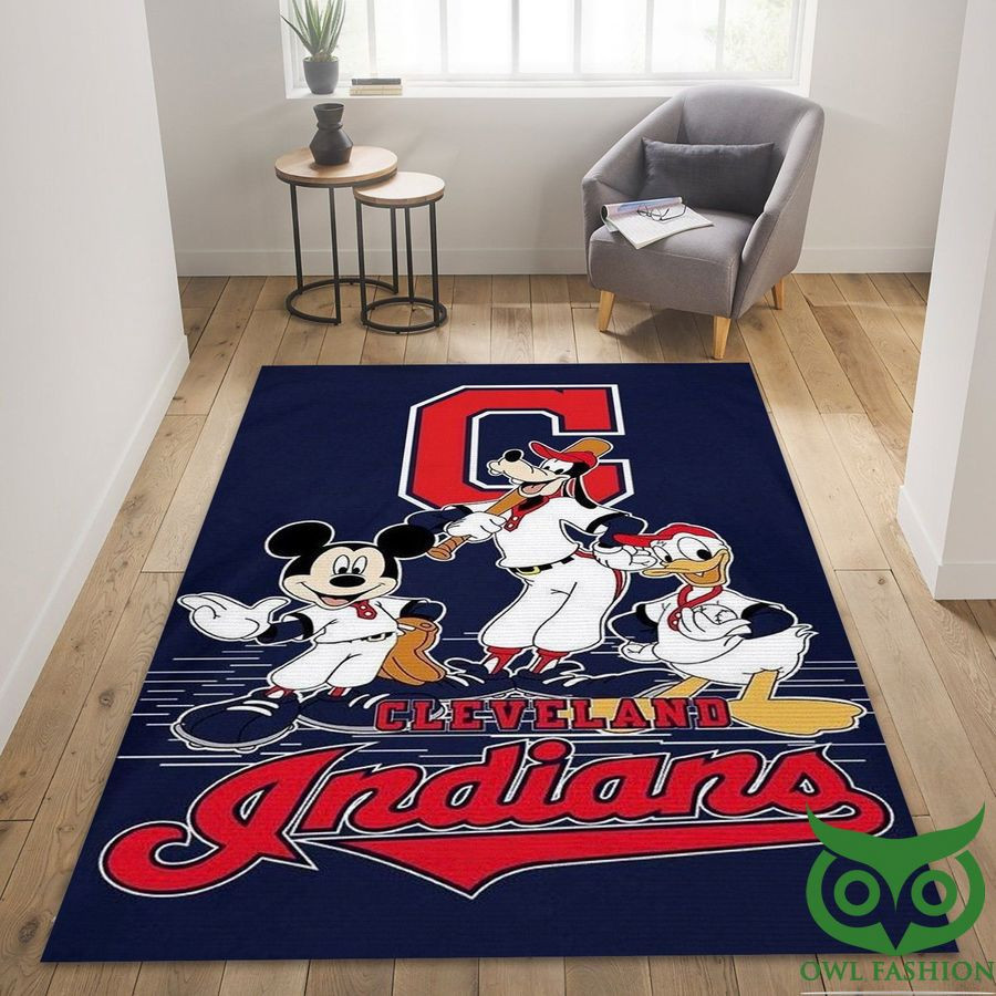 Cleveland Indians Team Logo Disney Characters Carpet Rug
