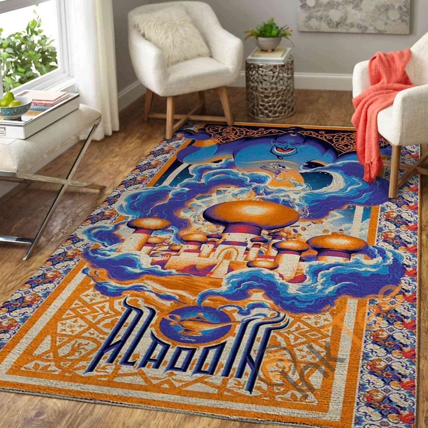 Disney Aladdin Area Rug - Custom Size And Prin