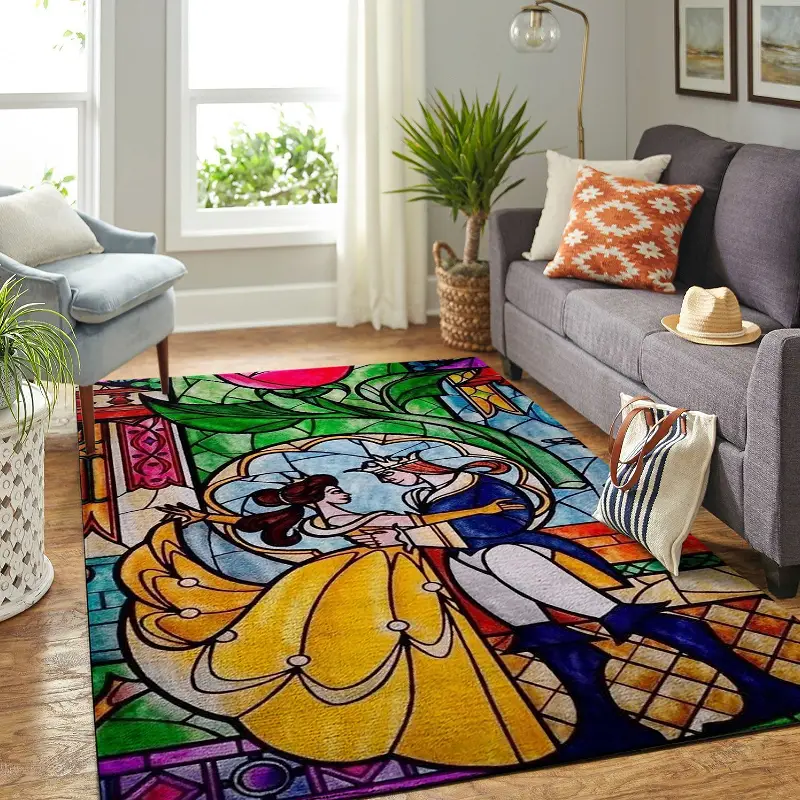 Disney Beauty And The Beast Living Room Area No5934 Rug