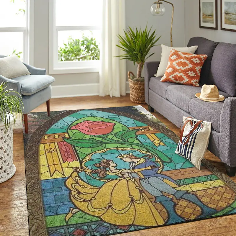 Disney Beauty And The Beast Living Room Area No5935 Rug