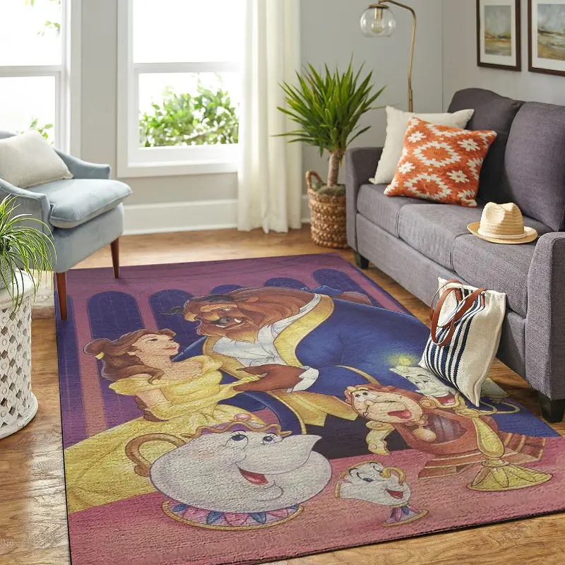 Disney Beauty And The Beast Living Room Area No5936 Rug