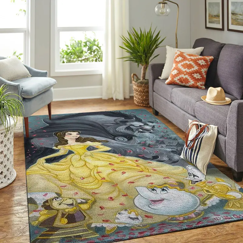 Disney Beauty And The Beast Living Room Area No5943 Rug