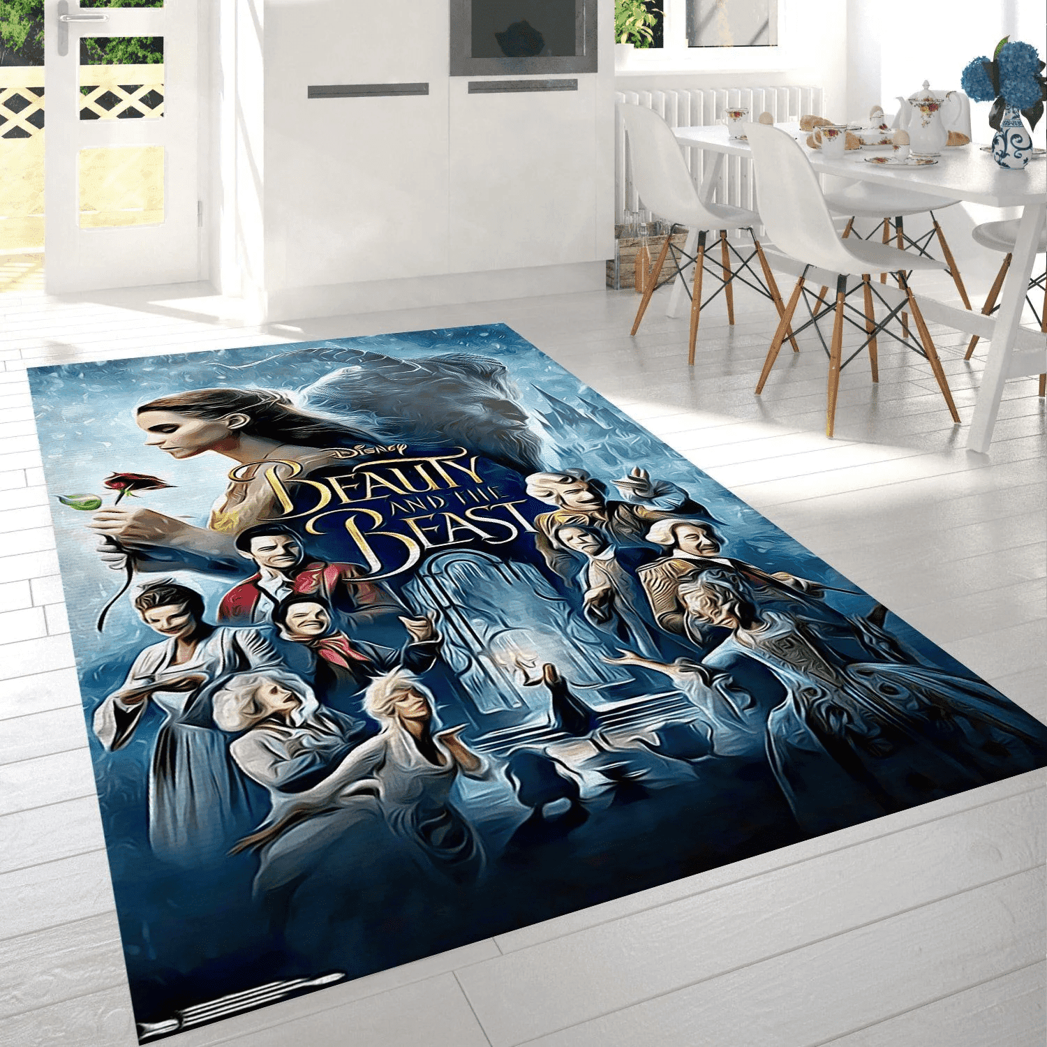 Disney Beauty And The Beast Rug Custom Size And Printing