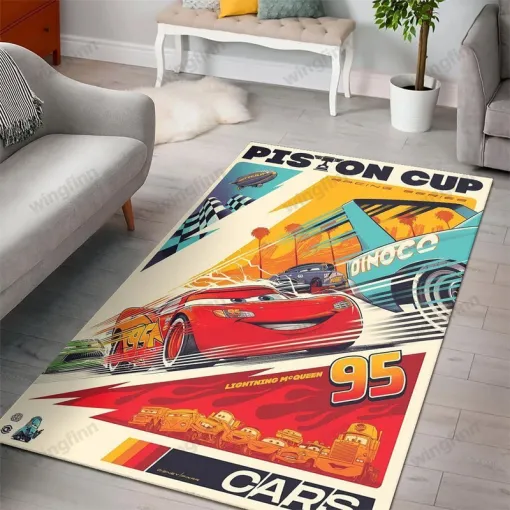 Disney Cars 10 3D Area Rug Living Room - Custom Size And Printing