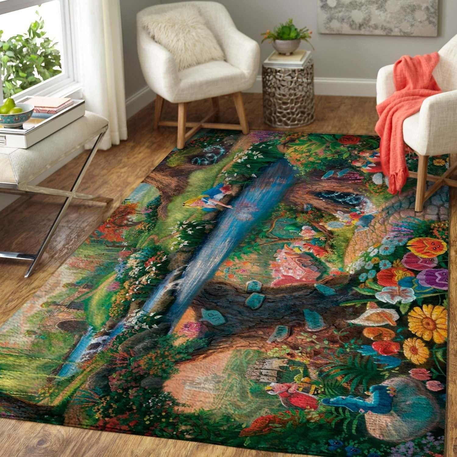 Disney Cartoon Alice in Wonderland Area Rug Movie Home Decor HomeBeautyUS