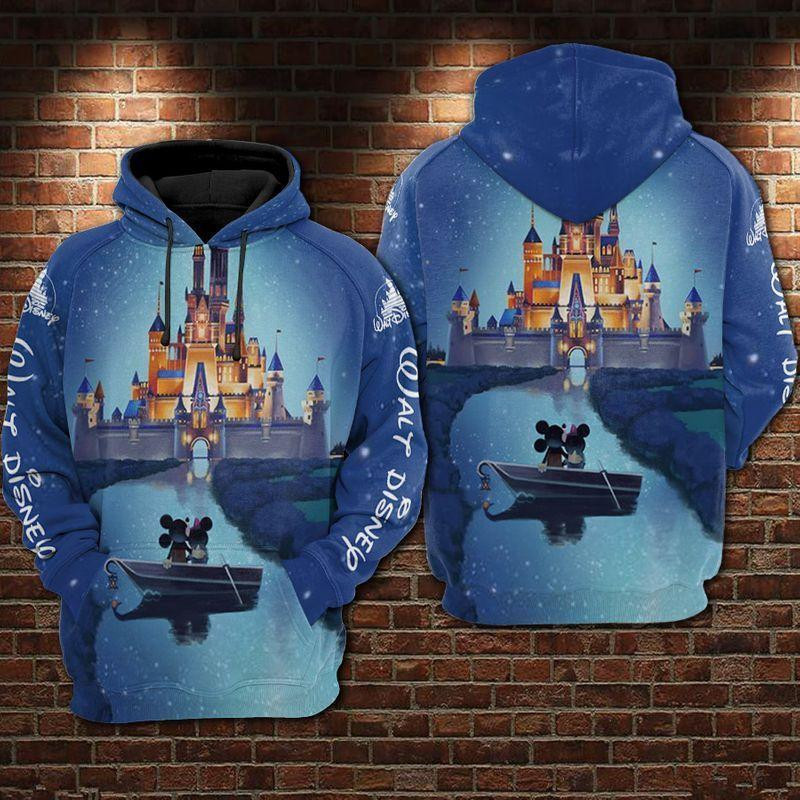 Disney Castle Over Print 3D Hoodie