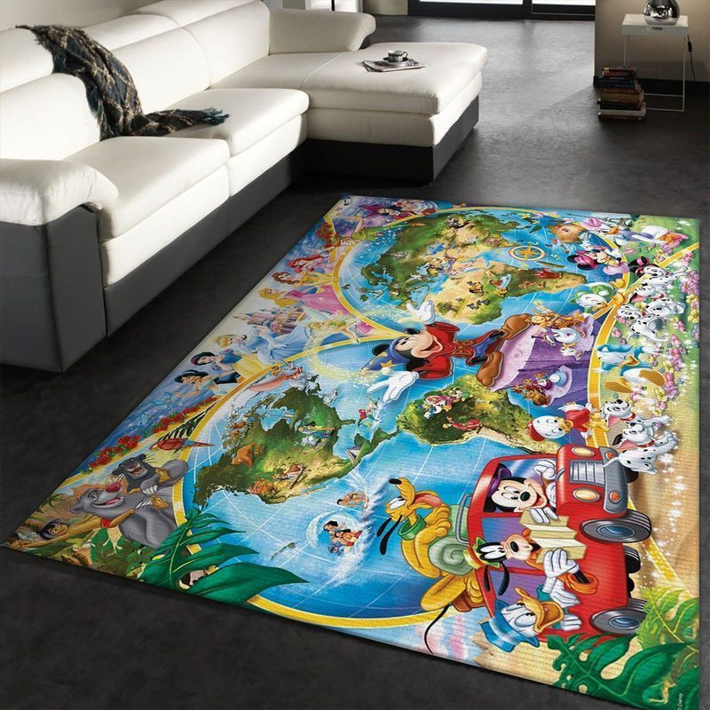 Disney Characters II Area Rug Living Room Rug Home Decor Floor Decor
