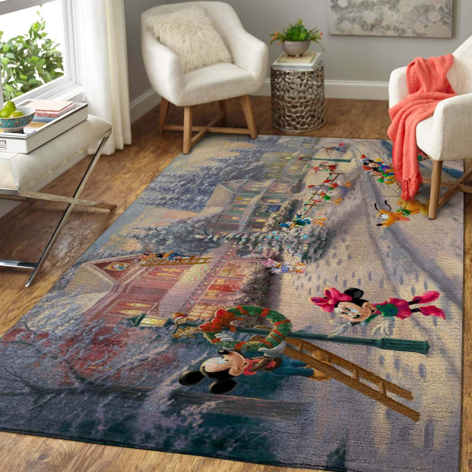 Disney Characters Mickeys Victorian Christmas Area Limited Edition Rug