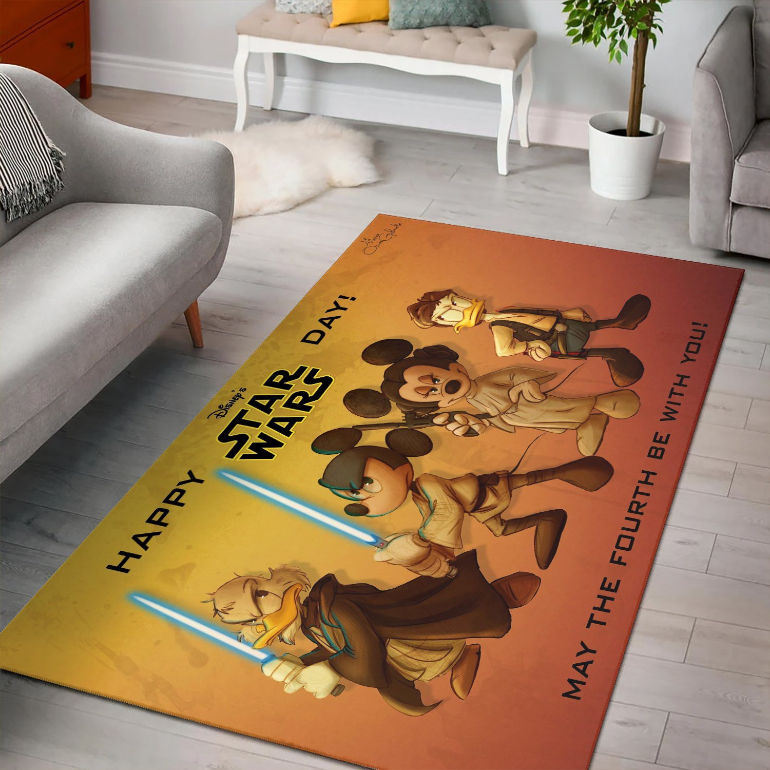 Disney Characters Star Wars Sci Fi Rug - Custom Size And Printing