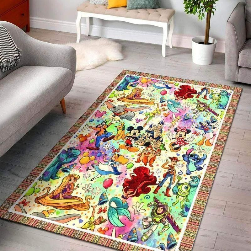 Disney Characters V Area Rug Living Room Rug Home Decor Floor Decor