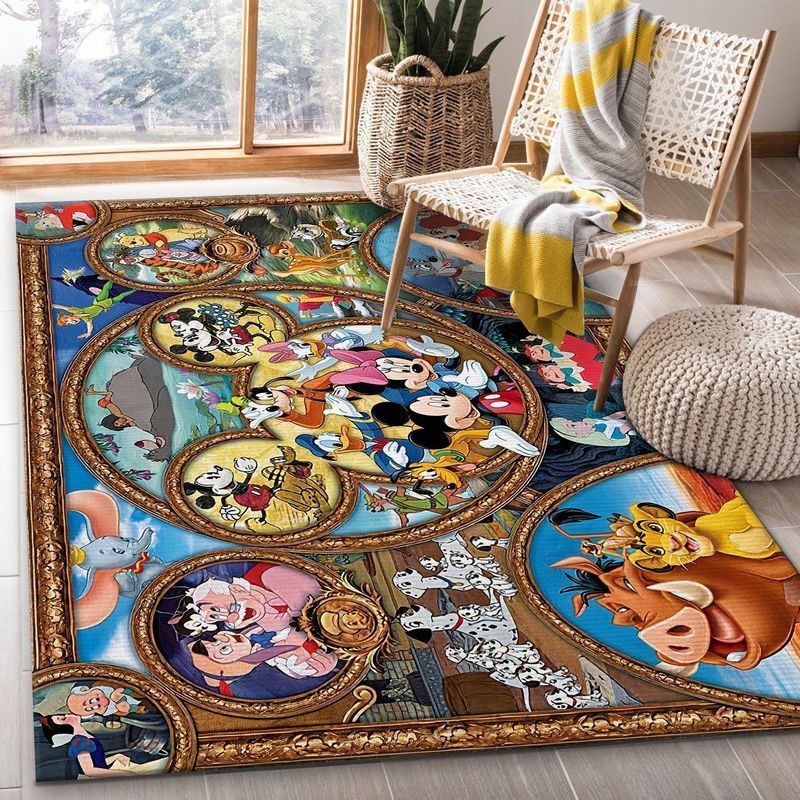 Disney Characters XII Area Rug Living Room Rug Home Decor Floor Decor