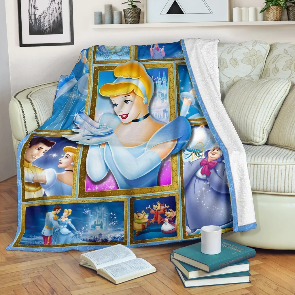 Disney Cinderella Princess 3d 3D Fleece Blanket Awesome High Quality Disney Cinderella 3D Fleece Blanket 2861