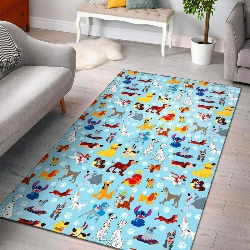 Disney Dogs Area Rug Living Room Rug Home Decor Floor Decor