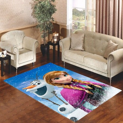 Disney Frozen Anna And Olaf Area Area Rug Carpet