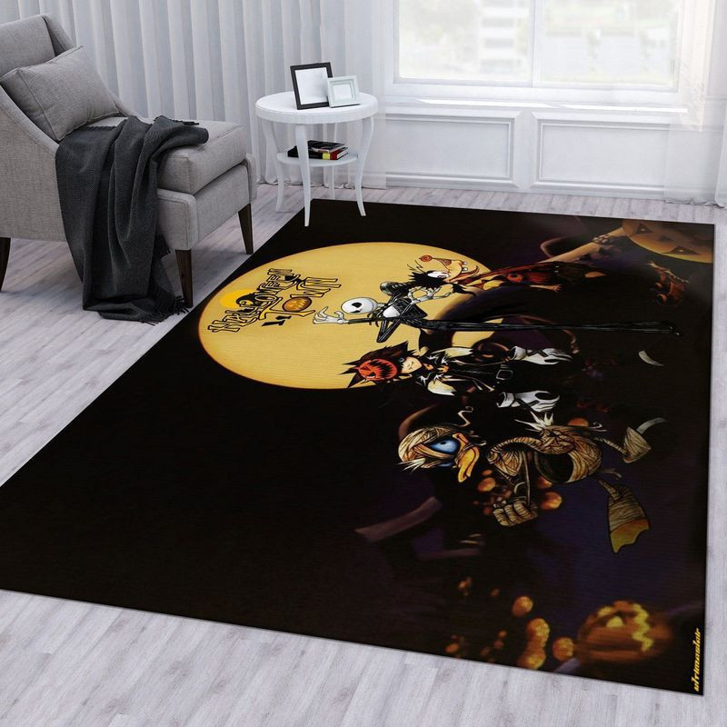 Disney Halloween Hearts Kingdom Area Rug Living Room Rug Home Decor Floor Decor