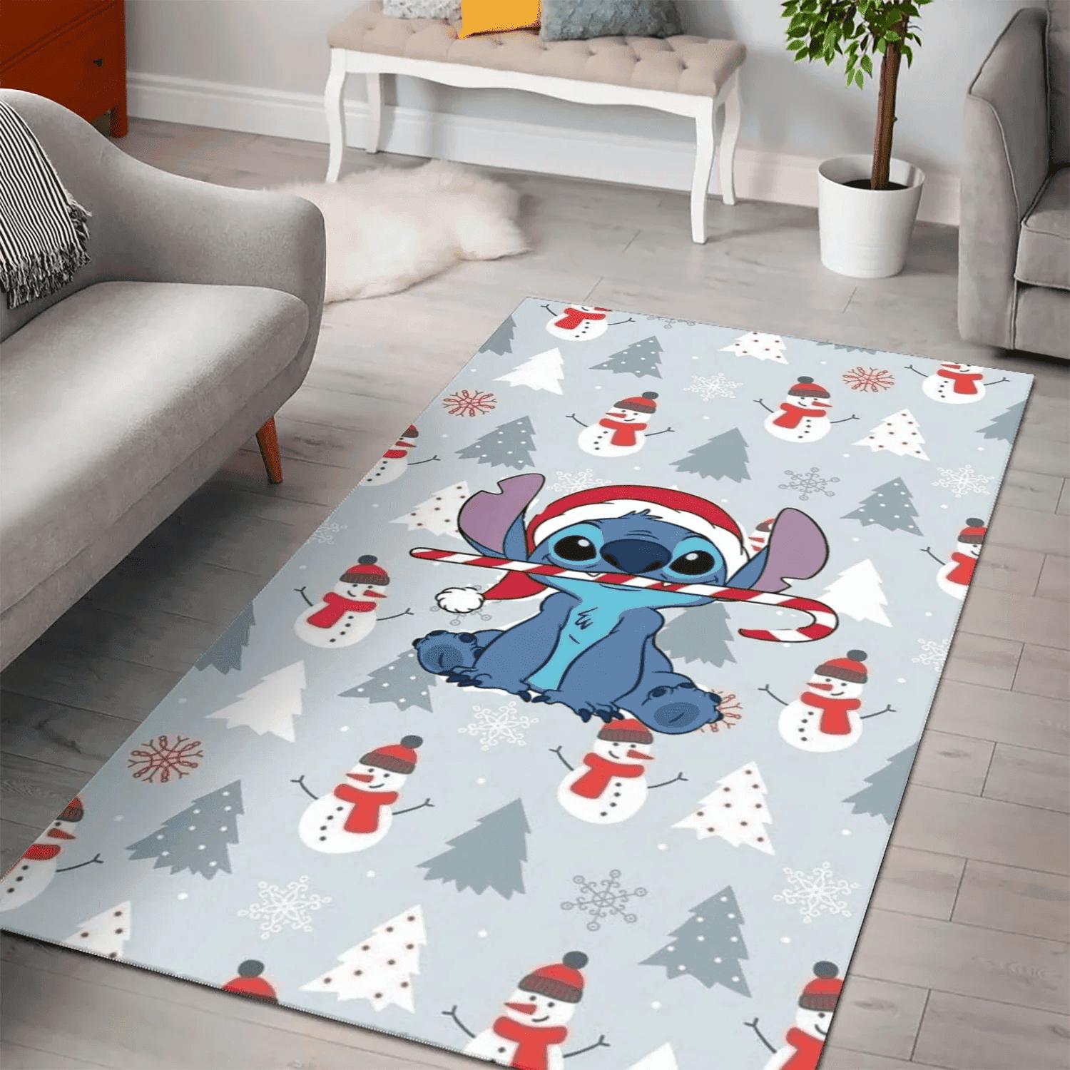 Disney Lilo And Stich Christmas Stich 1 3D Area Rug Full Printing Living Room Bed Room Home Decor Carpet