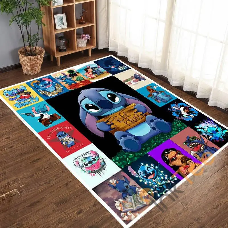 Disney Lilo Stitch Movies Walt Bedroom Living Room Gift For Lovers Rug