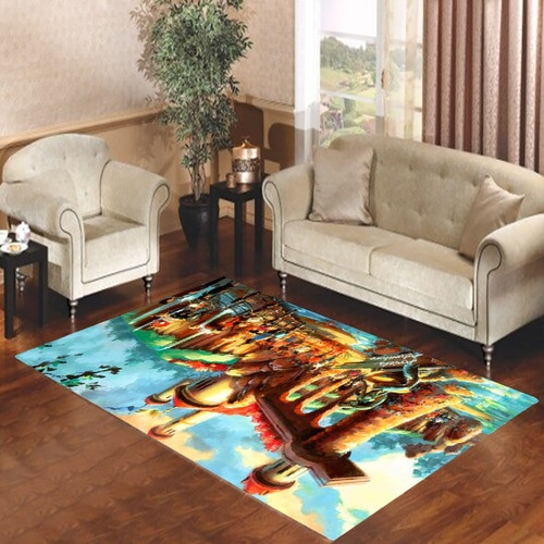 Disney Little Mermaid World Fantasyland Area Rug Carpet - Custom Size And Printing