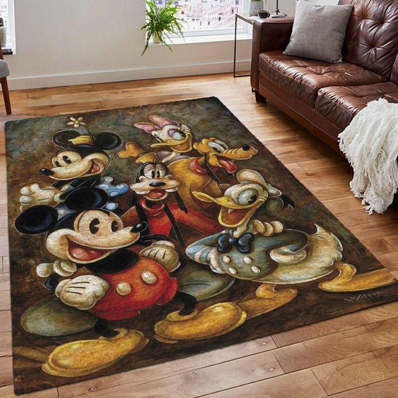 Disney Mickey and Friends Area Rug Living Room Rug Home Decor Floor Decor