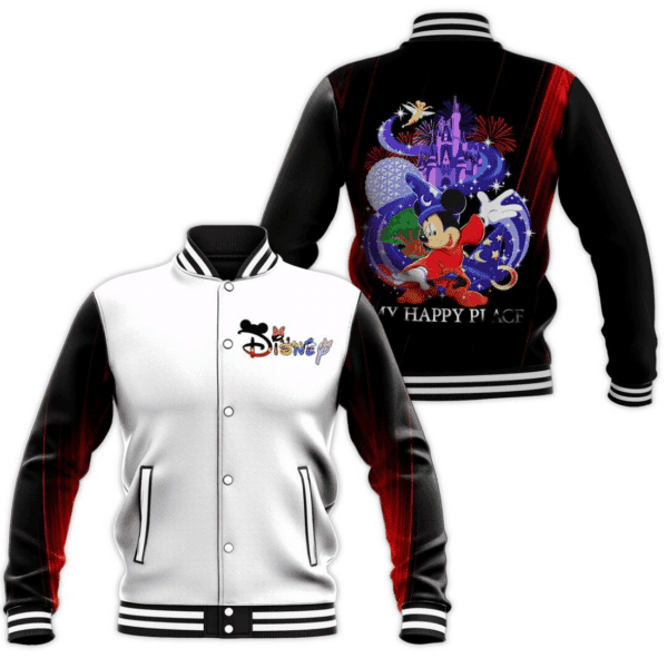 Disney Mickey , Mickey Fantasia Love Disney 387 Gift Lover Baseball Jacket 539