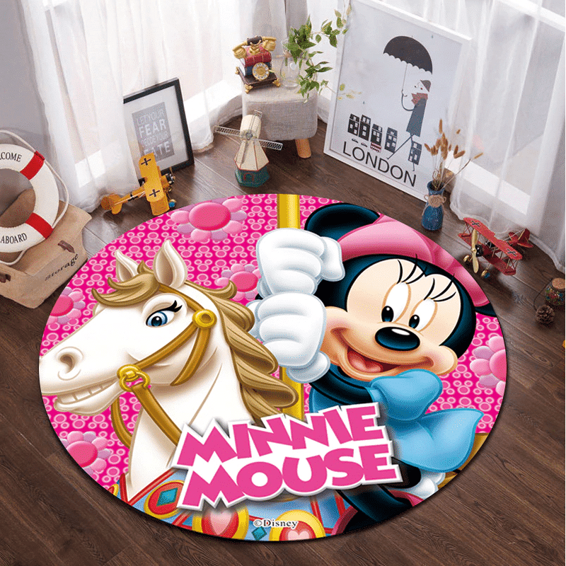 Disney Mickey Minnie Mouse 11 Round Rug Living Room And Bed Room Rug Gift Us Decor