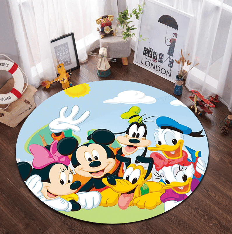 Disney Mickey Minnie Mouse 12 Round Rug Living Room And Bed Room Rug Gift Us Decor