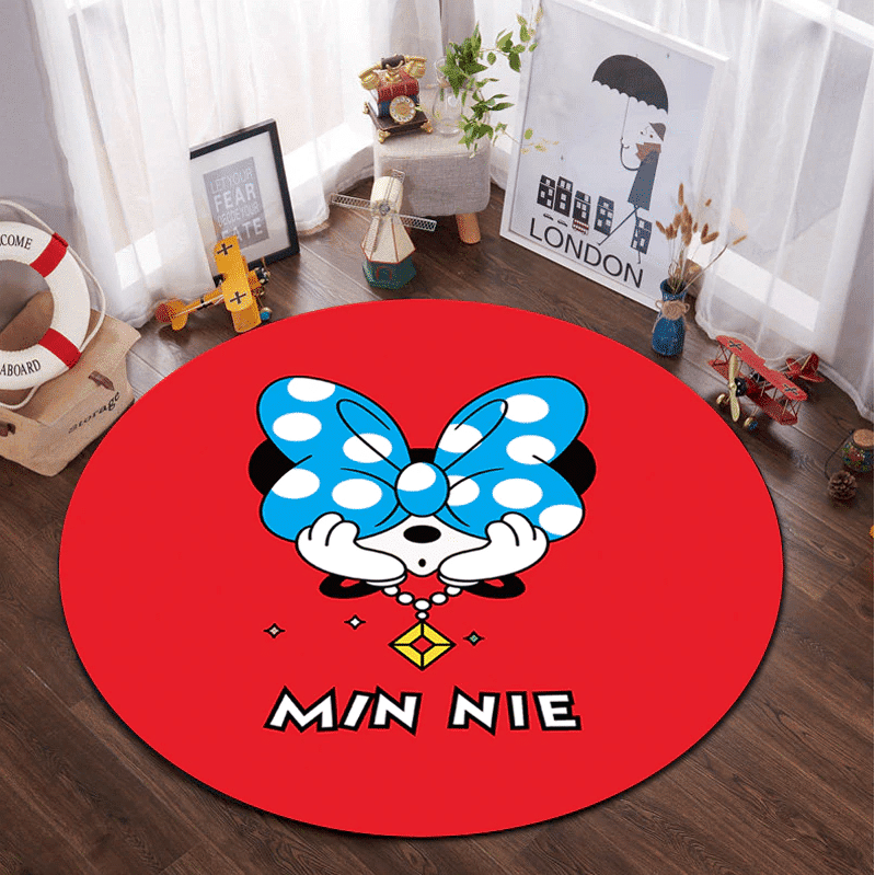 Disney Mickey Minnie Mouse 13 Round Rug Living Room And Bed Room Rug Gift Us Decor